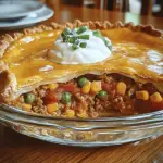 Delicious Homemade Taco Pie