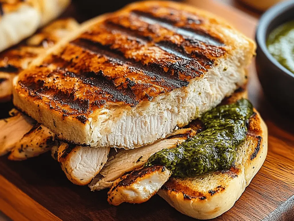 Delicious Grilled Chicken Pesto Sandwich