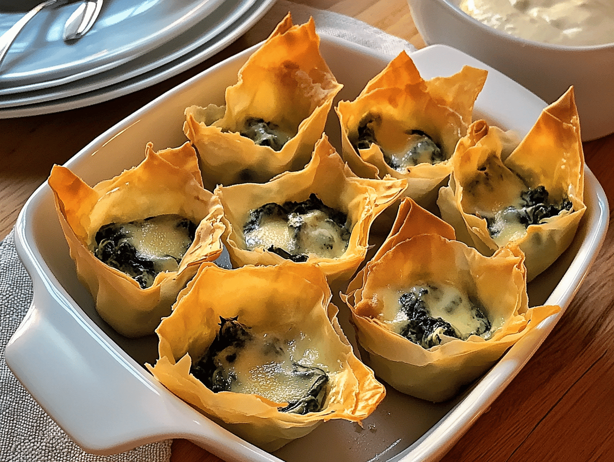 Delicious Spinach & Artichoke Wontons