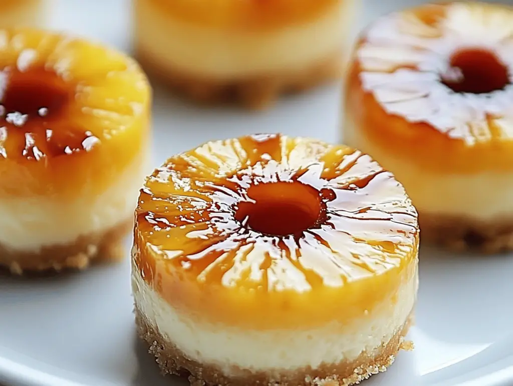 Delicious Mini Pineapple Upside-Down Cheesecakes