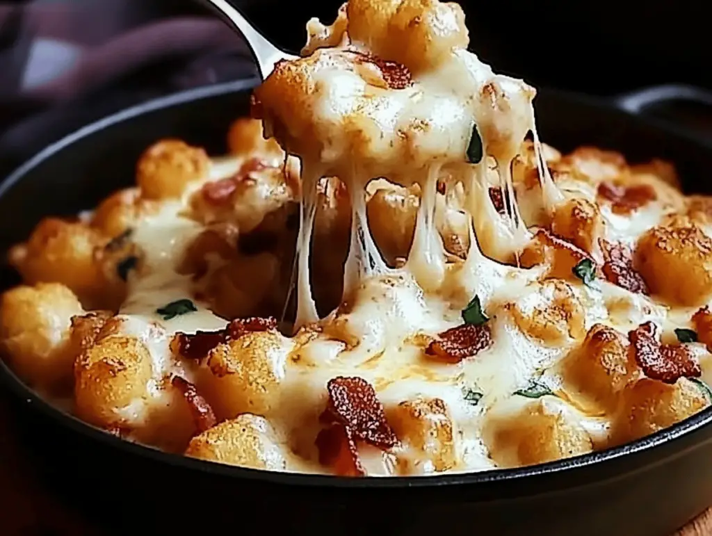 Chicken Turkey Bacon Ranch Tater Tot Casserole