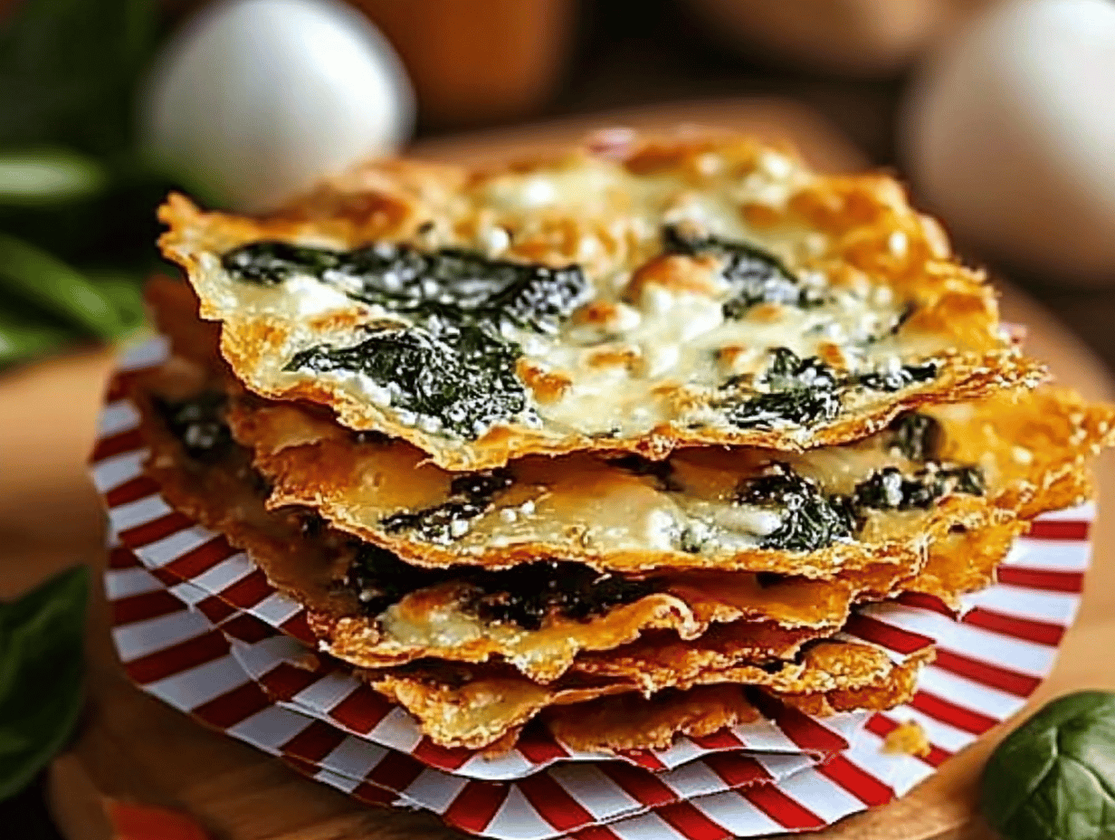 Mediterranean Spinach and Feta Crisps