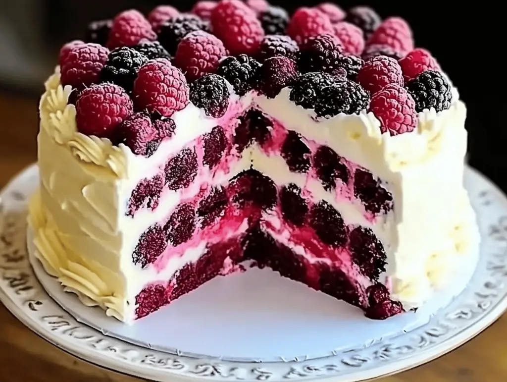 Delicious Raspberry Cake with Lemon Buttercream