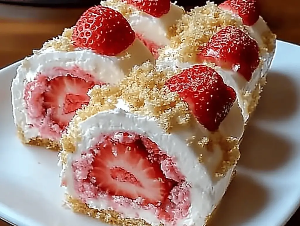 Strawberry Shortcake Cheesecake Rolls