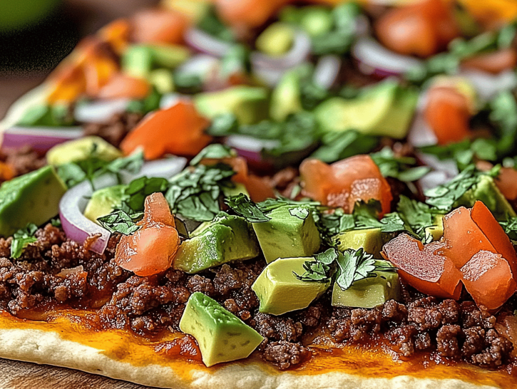 Delicious Sheet Pan Taco Pizza