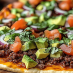 Delicious Sheet Pan Taco Pizza