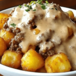 Tater Tot Breakfast Bowl with Chicken Gravy