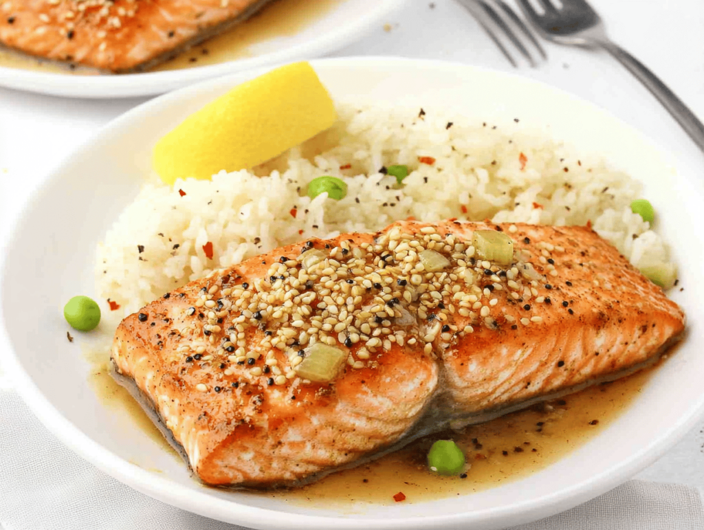 Sweet & Spicy Honey Sriracha Baked Salmon