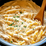 Creamy Crockpot Olive Garden Chicken Pasta