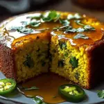 Spicy Jalapeño Cornbread with Lime Honey Glaze