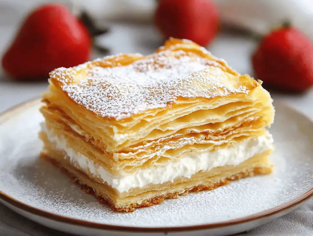 Decadent Vanilla Custard Puff Pastry Cake