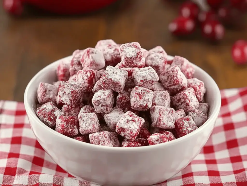 Cherry Cheesecake Puppy Chow Delight