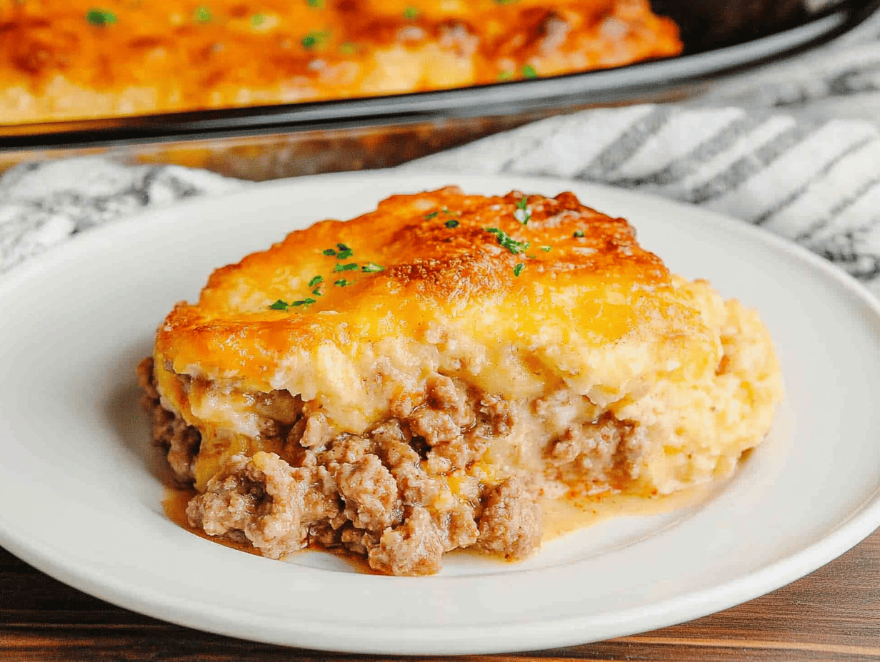 Cheddar Bay Ground Beef Cobbler