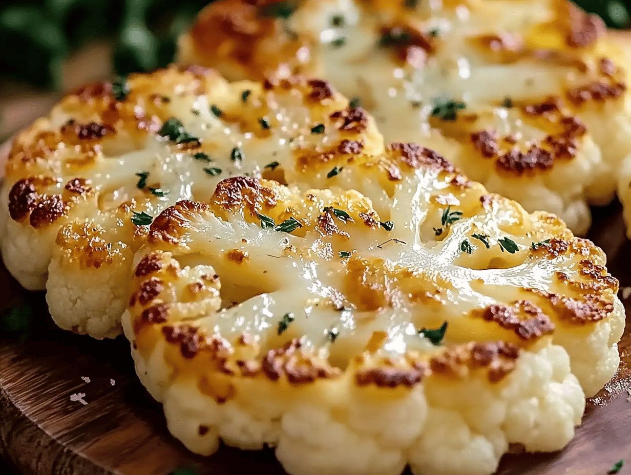 Cheesy Cauliflower Steaks