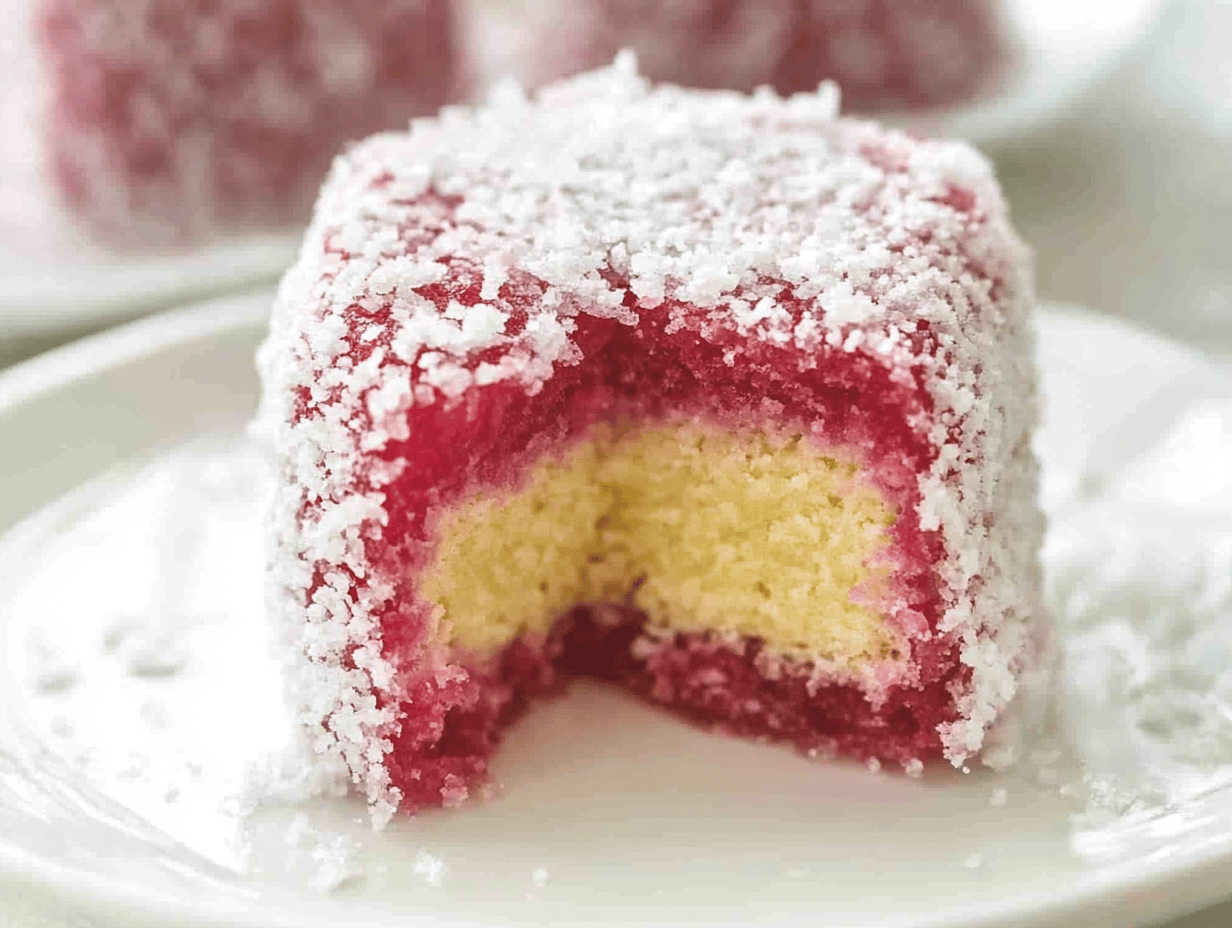 Raspberry Lamingtons