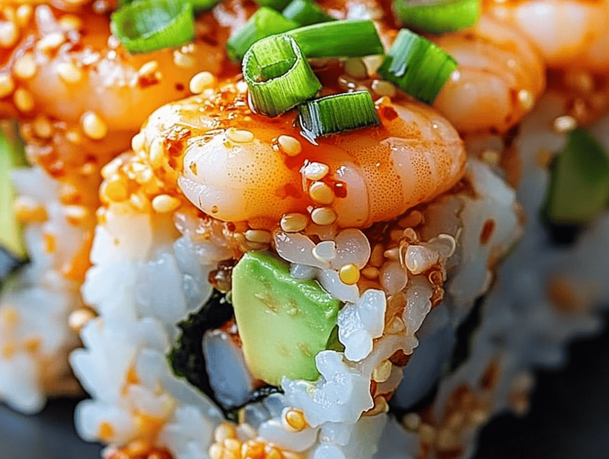 Spicy Shrimp Sushi Stacks