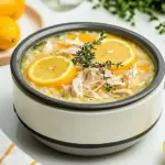 Slow Cooker Lemon Chicken and Rice Soup