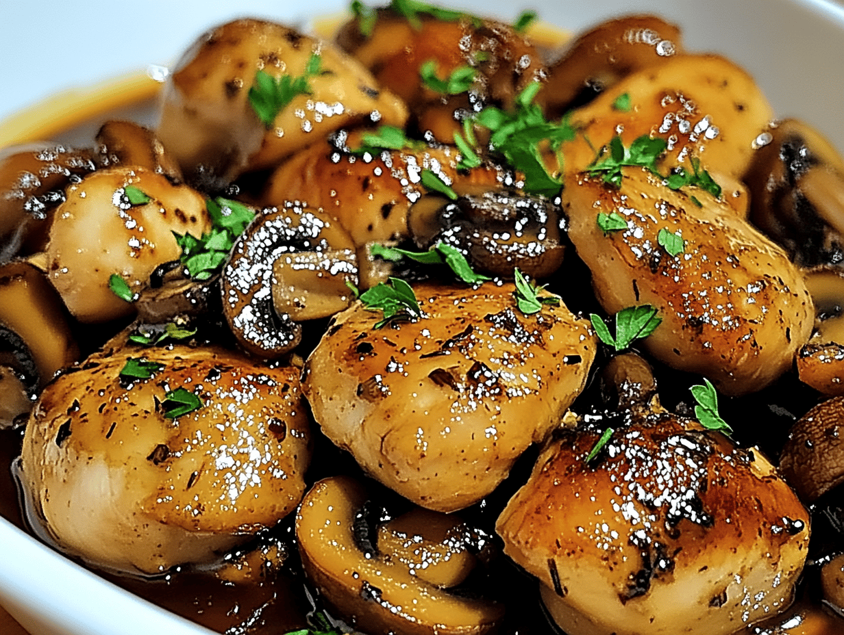 Black Pepper Chicken with Mushrooms