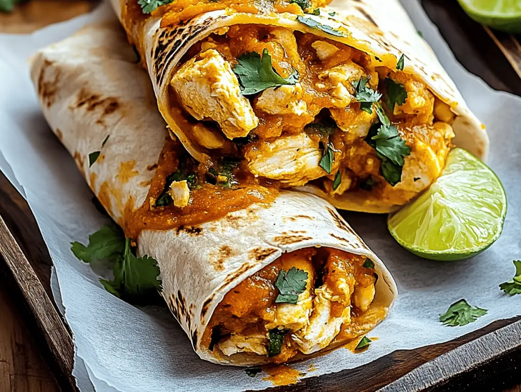 Folded Crispy Chipotle Chicken Wraps