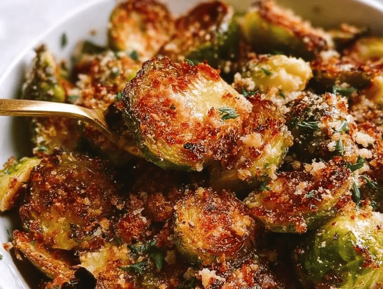 Irresistible Garlic Parmesan Roasted Brussels Sprouts