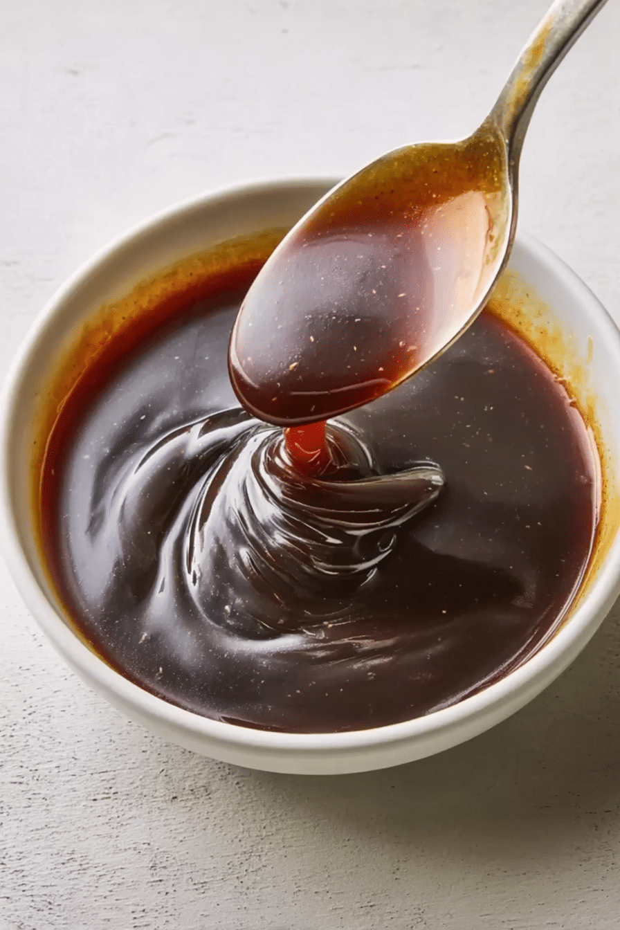 Homemade teriyaki sauce drizzled over grilled chicken with sesame seeds and green onions.