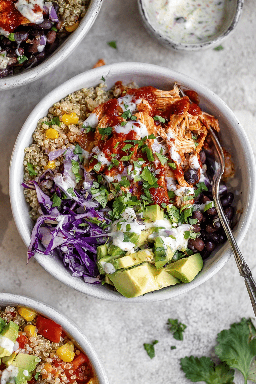 How I Meal-Prep BBQ Ranch Chicken Quinoa Bowls (Protein-Packed)