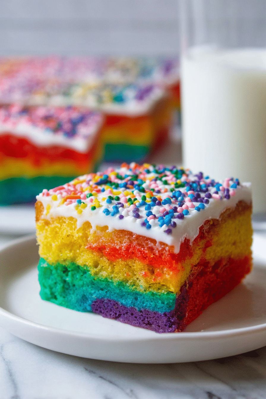 The Rainbow Sheet Cake I Make for Every Birthday