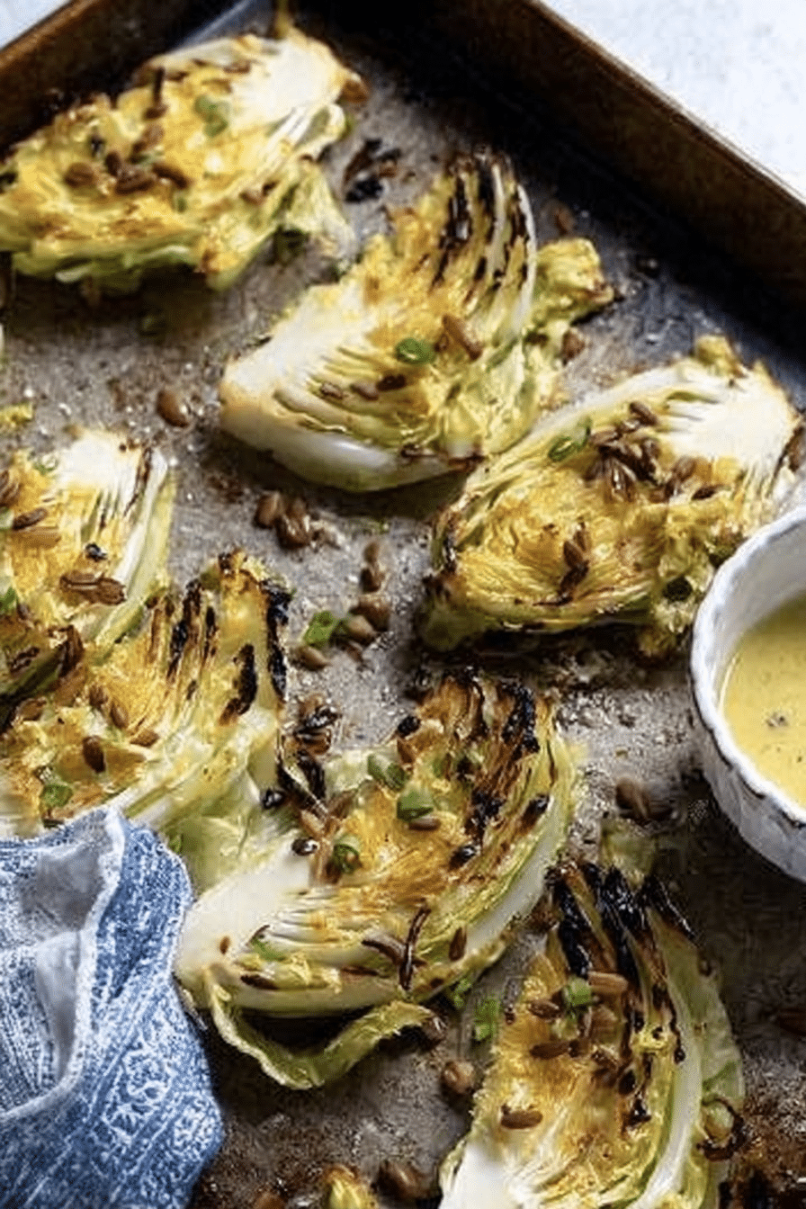 How I Make Roasted Cabbage Wedges with Miso Ginger Scallion Butter
